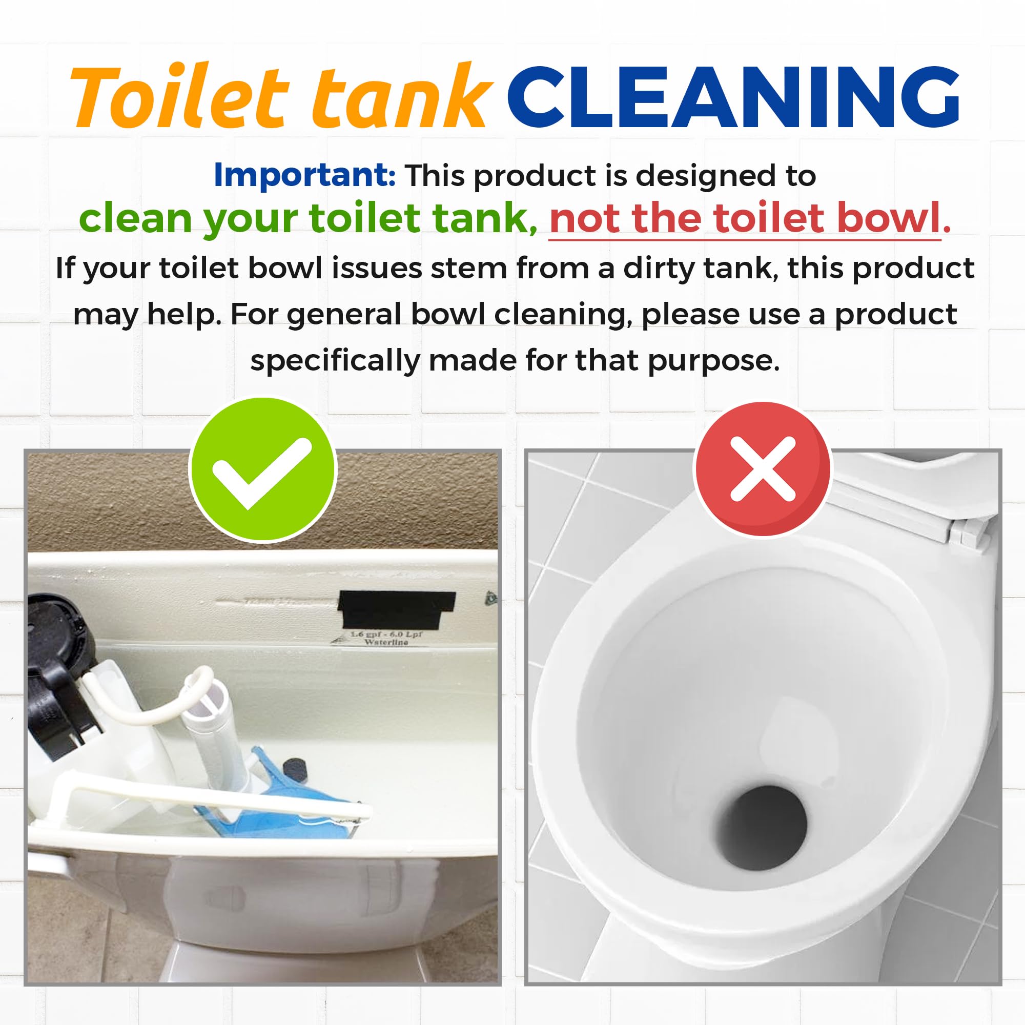 Bastion Toilet Tank Cleaner, Single Use 8oz (227g) Packet (*Not For Toilet Bowl*) Removes Rust, Calcium Deposits, Mineral Build Up, & Hard Water