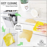 [12Pack+1Loofah Dish Sponge] 100% Natural Biodegradable Swedish Dishcloths for Kitchen | No-Discoloration, No-Odor, Super Absorbent Dish Sponge |