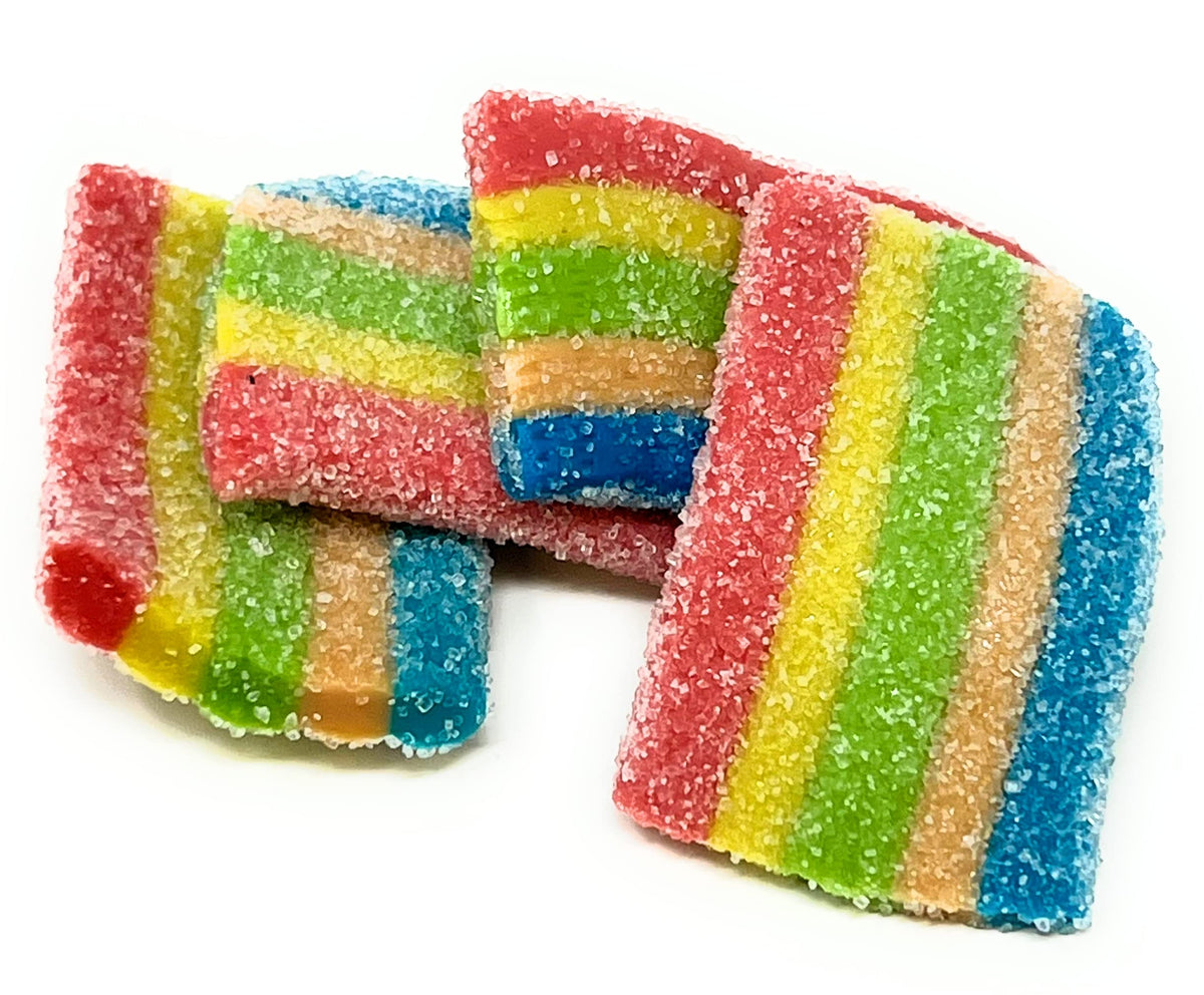 Dulcefina chocolate and Sweets, Sour Rainbow Belt Bites (2.200 Lbs)