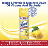 Lysol Disinfectant Spray, Household Cleaning Supplies, Disinfecting Multi-Purpose Room Spray, Antibacterial Sanitizer, Deodorizer, Kills Hantavirus