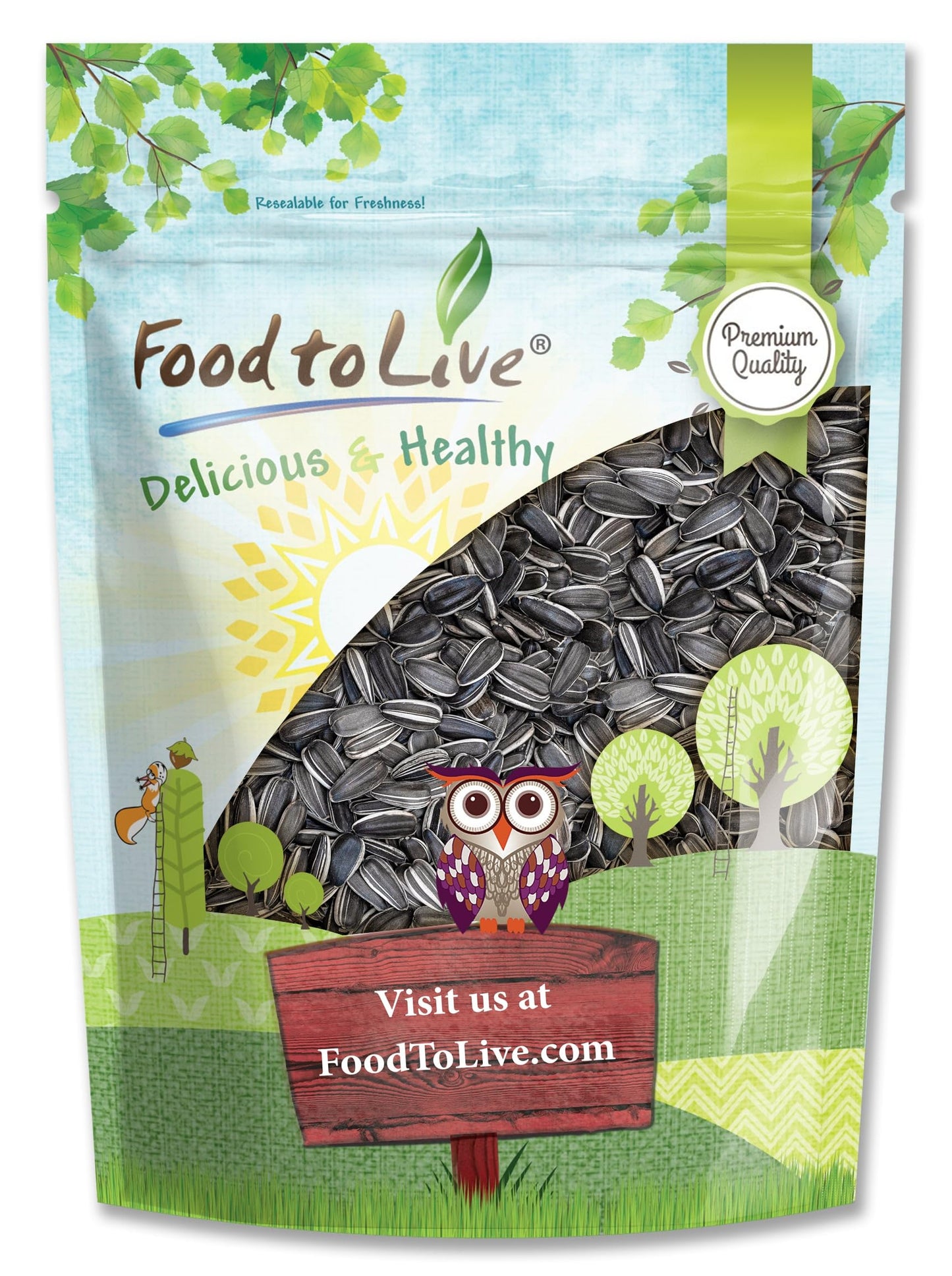 Food to Live Raw Sunflower Seeds in Shell, 6 Ounces - Fresh, Crunchy and Nutty Snack for on-the-go, Preservative-free, Great Source of Protein, Fiber