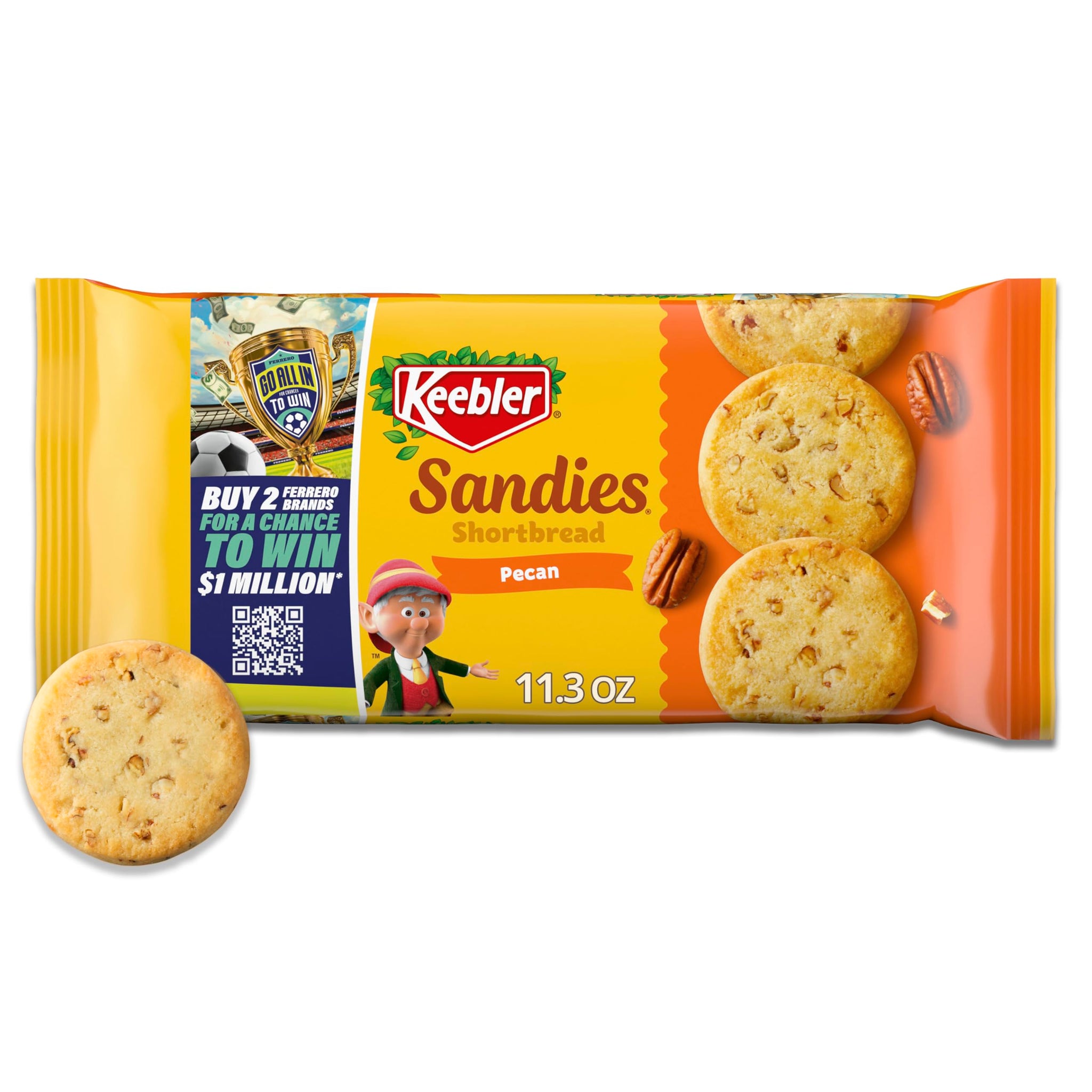 Keebler Sandies Shortbread Cookies, Pecan, 11.3oz