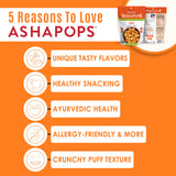 AshaPops Chili Flavored Popped Water Lily Seeds, 0.5 oz (Pack of 12) - Gluten-Free, Vegan, Paleo, Nut-Free, Corn-Free, Soy-Free, Non-GMO, Delicious
