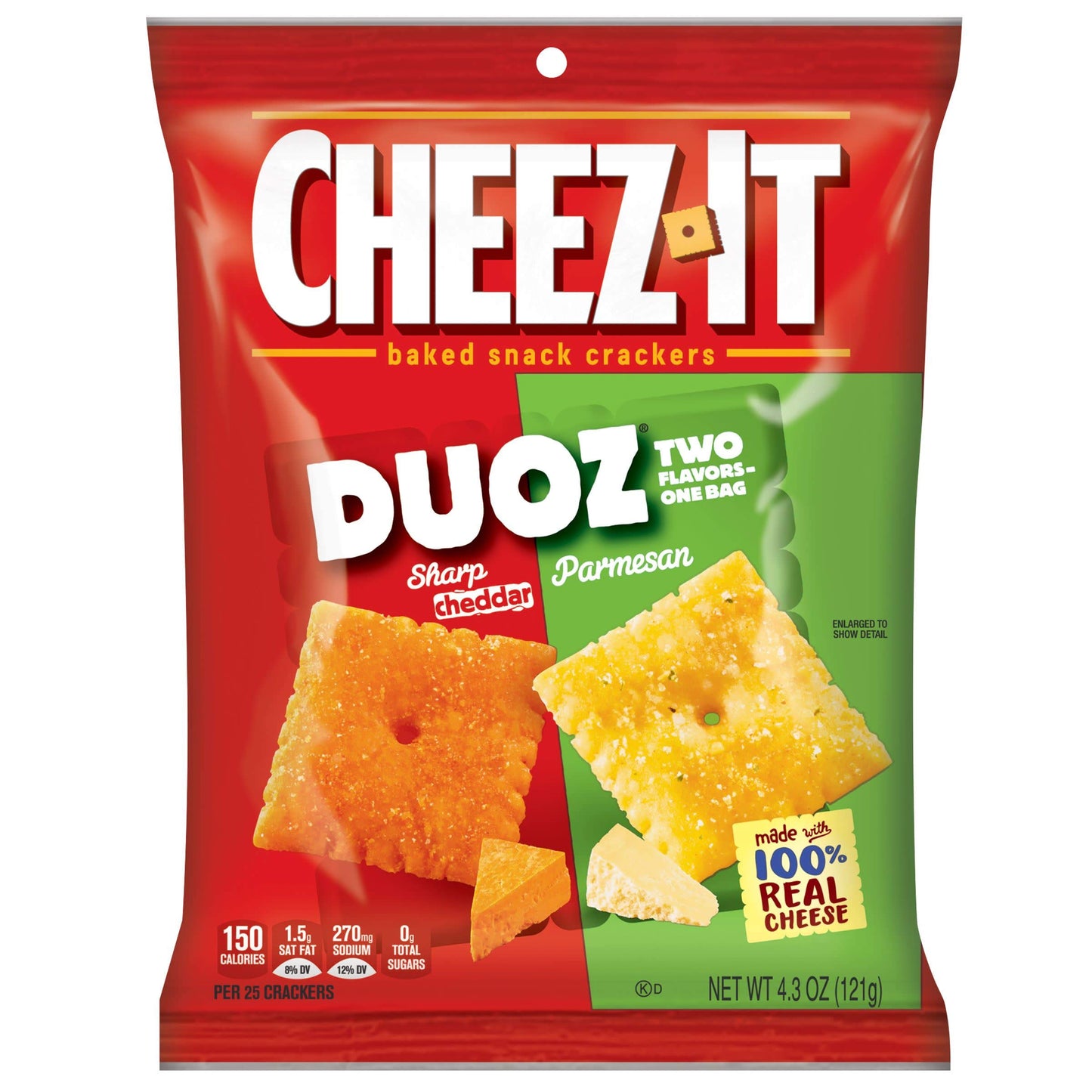 Cheez-it Duoz, Sharp Cheddar and Parmesan, 4.3 oz