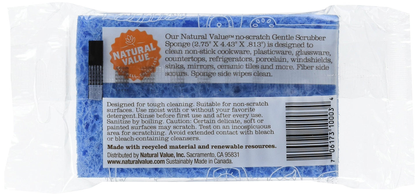 Natural Value Gentle Scrubber Sponge (Pack of 24)
