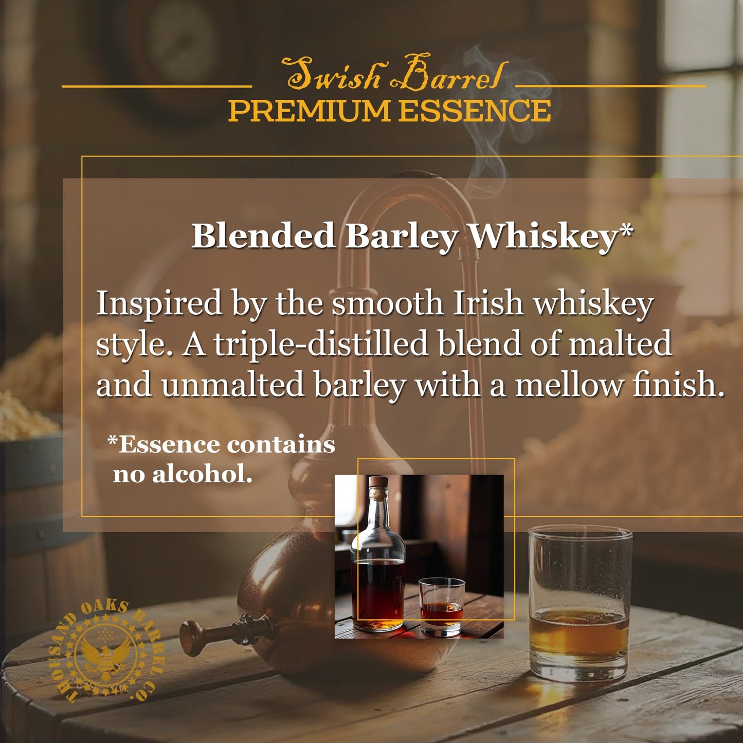 Blended Irish Barley Whiskey Flavoring Essence (5 Pack) Liquor Flavor Refill Packets for Bootleg Kits & Barrel Aging, Swish Barrel Extract