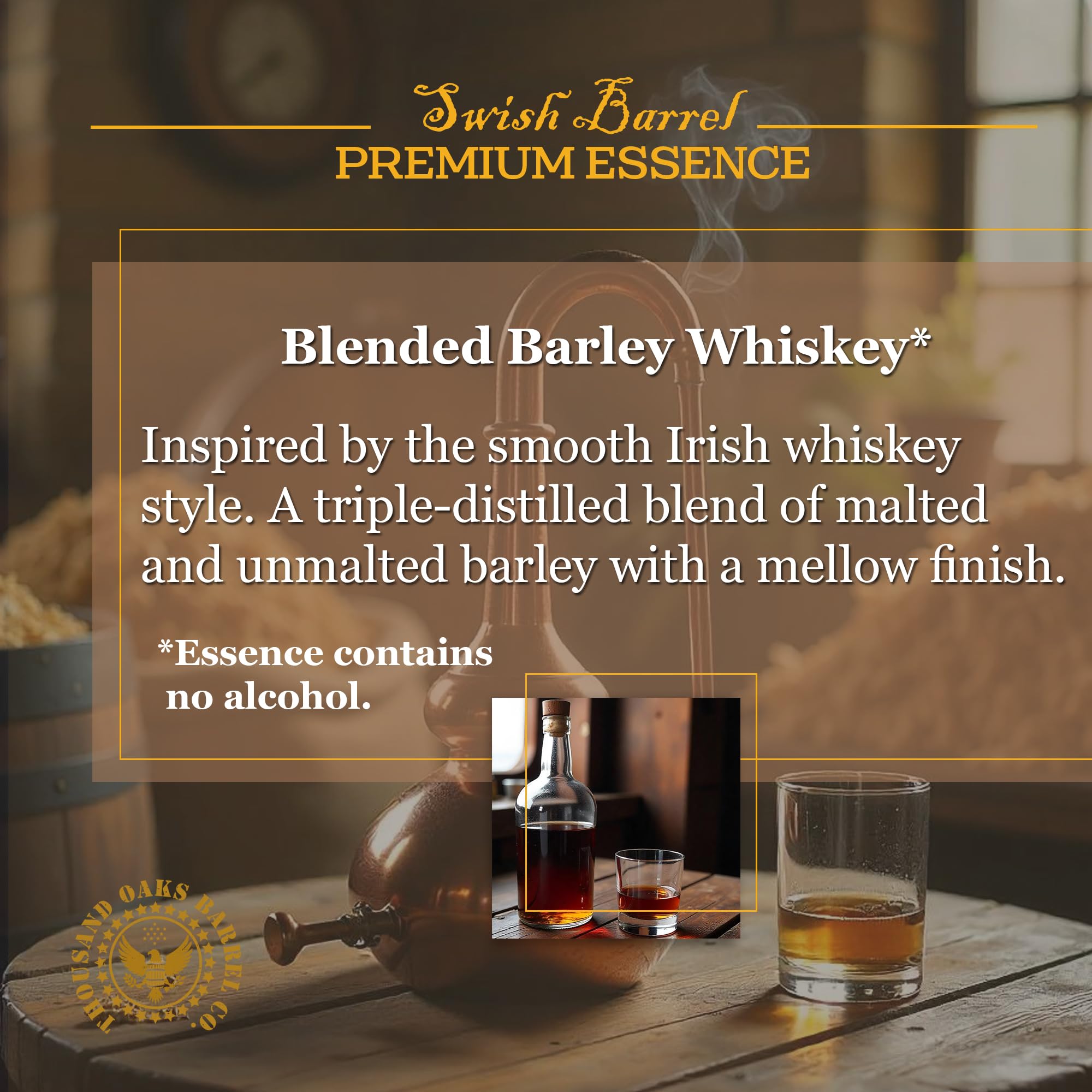 Blended Irish Barley Whiskey Flavoring Essence (5 Pack) Liquor Flavor Refill Packets for Bootleg Kits & Barrel Aging, Swish Barrel Extract