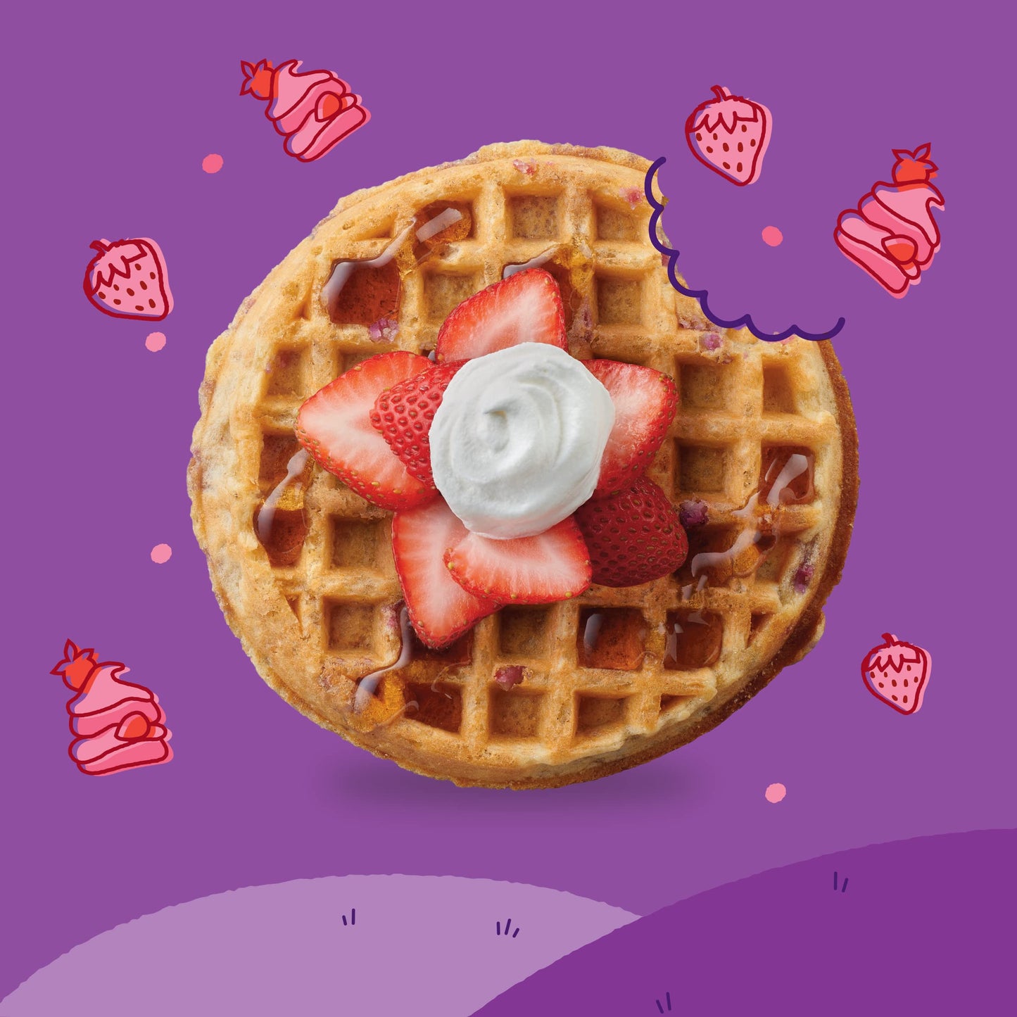 Annie's Frozen Organic Waffles, Strawberry Shortcake, 8 Waffles, 9.8 oz.