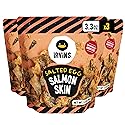 IRVINS Salted Egg Salmon Skin Chips & Crisps - Premium Hand Cooked, Halal, Keto-Friendly, High Protein Snack | Dangerously Addictive | (3.3 oz, Pack