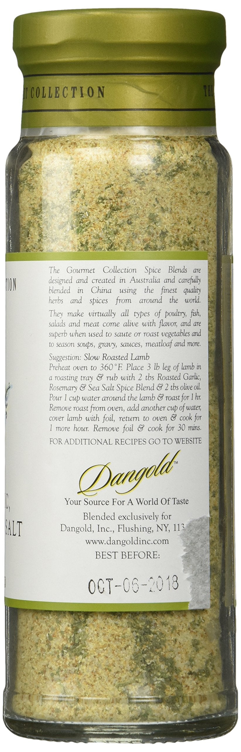 The Gourmet Collection Spice Blends Roasted Garlic, Rosemary & Sea Salt Blend - Rosemary Seasoning Salt for Cooking - Meat, Fish Vegetable Seasoning!