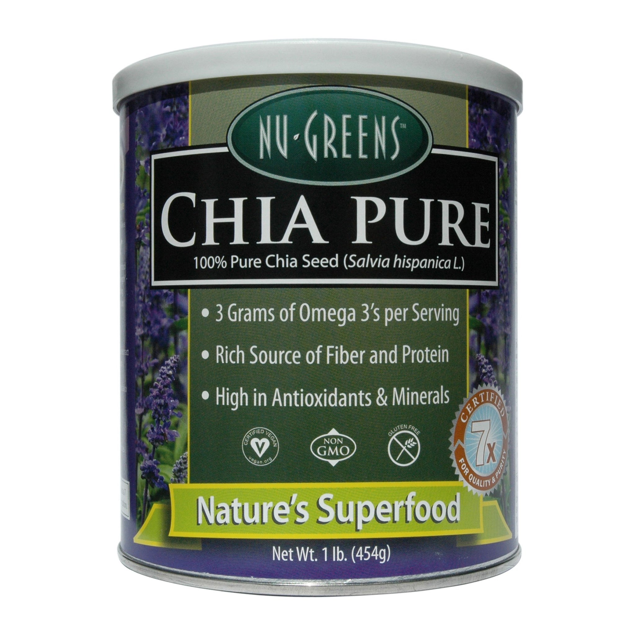 Nu-Greens Chia Pure, 1 Pound Canister