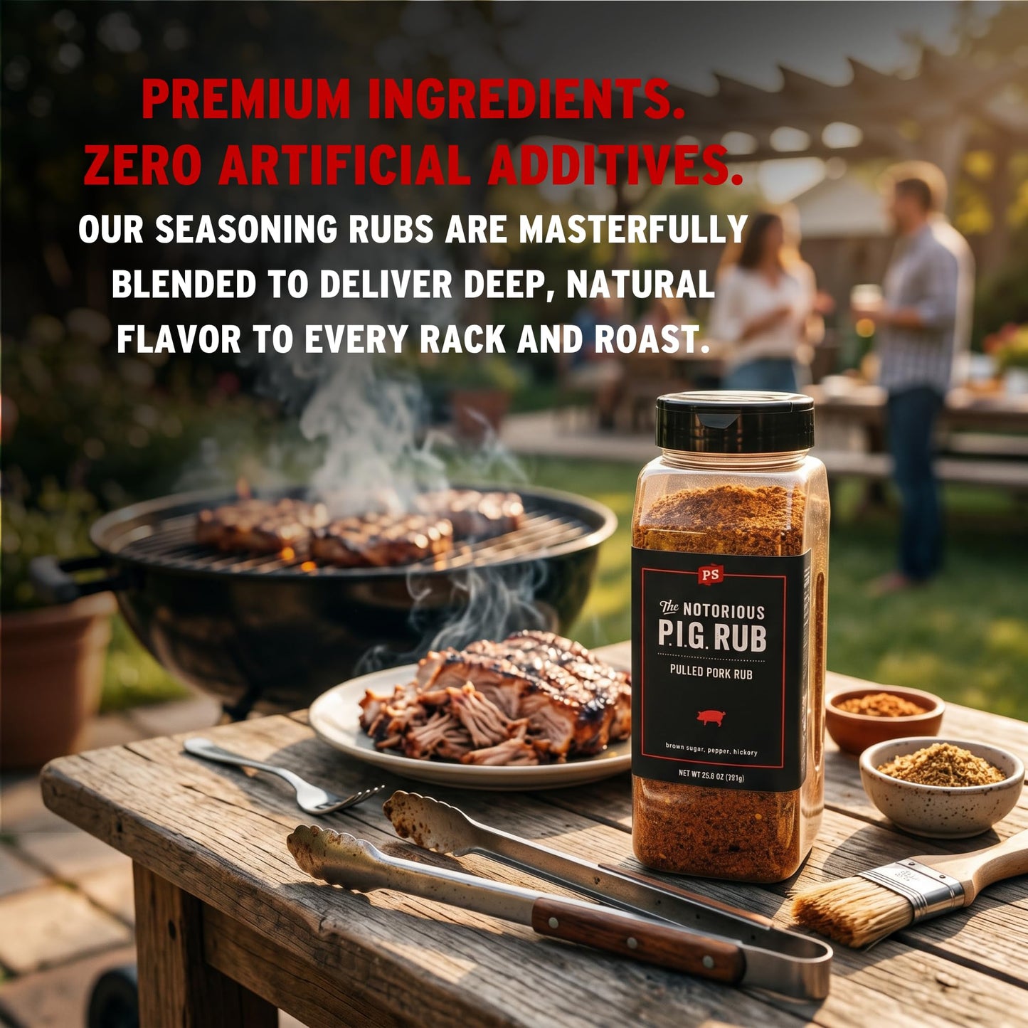 PS Seasoning Notorious PIG - Pulled Pork Seasoning & Dry Rub - Pulled Pork Seasoning, BBQ Rubs for Smoking and Grilling - Sweet & Smoky BBQ Spice