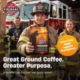 Firemans Brew Medium Roast Coffee - Bold & Robust Ground Coffee - 100% Arabica Beans, Rich, Full-Bodied Flavor - Freshly Roasted Gourmet Coffee - Low