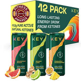 KEY Ketone Energy Drink - Sugar Free and All Natural from Ketones for Long Lasting Energy and optimal Green Tea Caffeine and L-Theanine for Mental