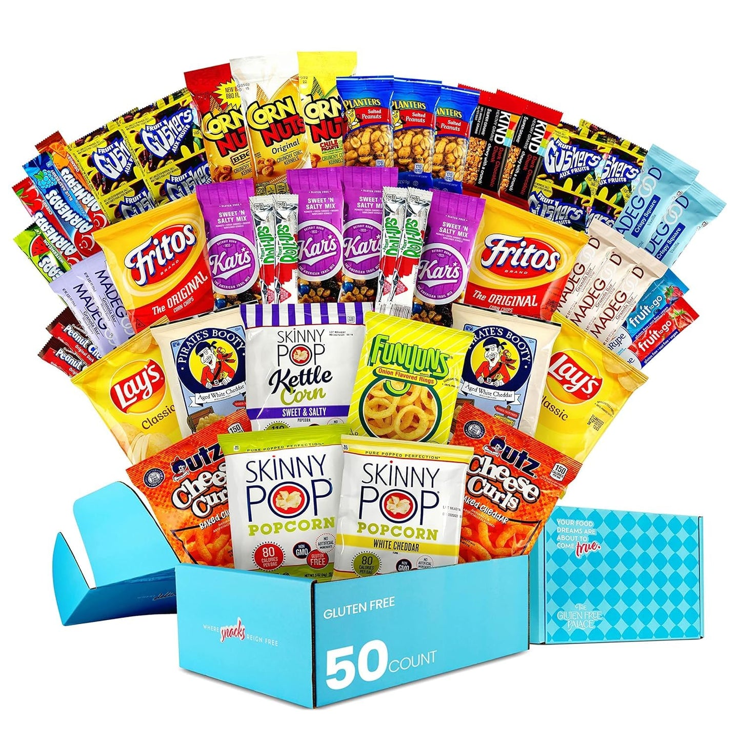 Gluten Free Palace Get Well Snack Care Package - Premium Gluten Free Healthy Father's Day Snack Variety Box - Thoughtful Feel Better Gift Basket
