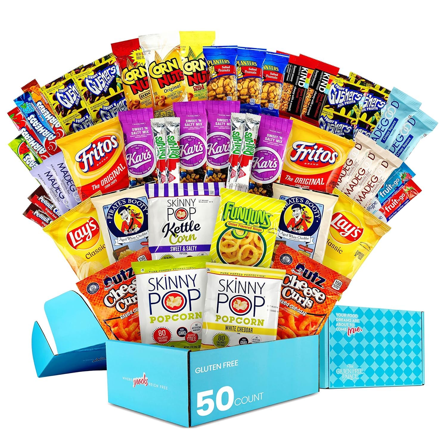 Gluten Free Palace Get Well Snack Care Package - Premium Gluten Free Healthy Father's Day Snack Variety Box - Thoughtful Feel Better Gift Basket