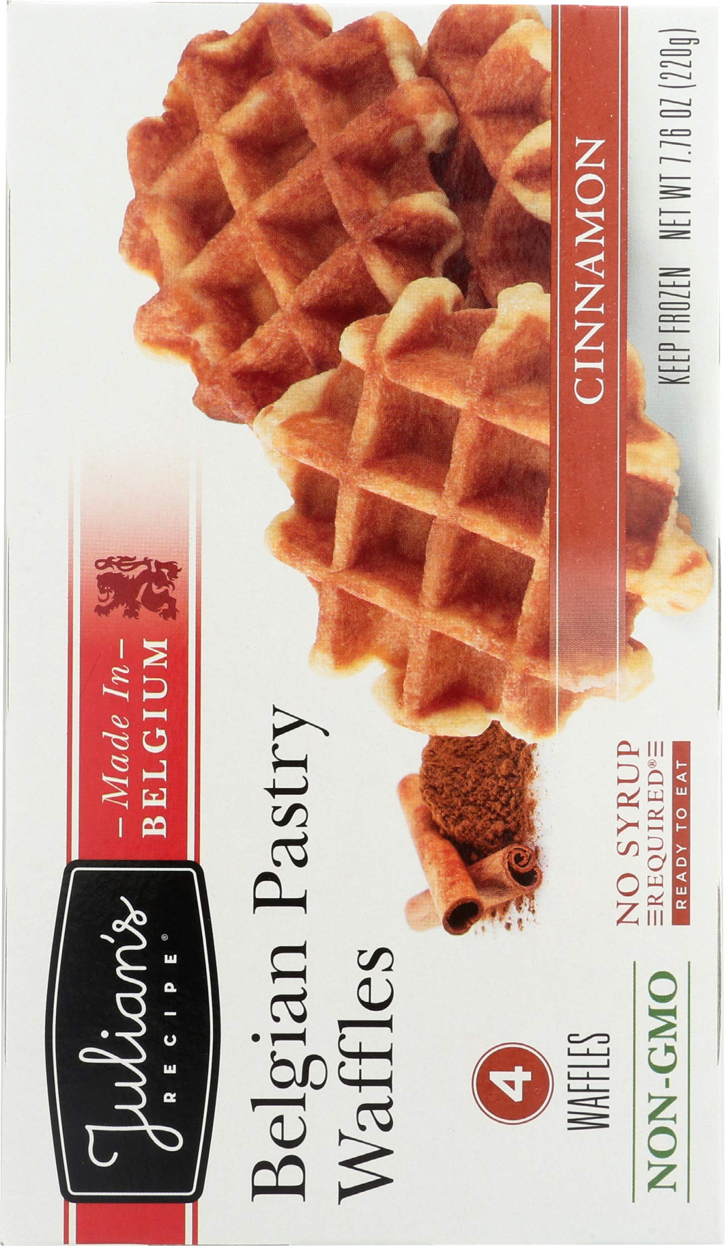 JULIANS RECIPE Natural Waffle, Belgium Cinnamon, 7.6 Ounce (Pack of 12)