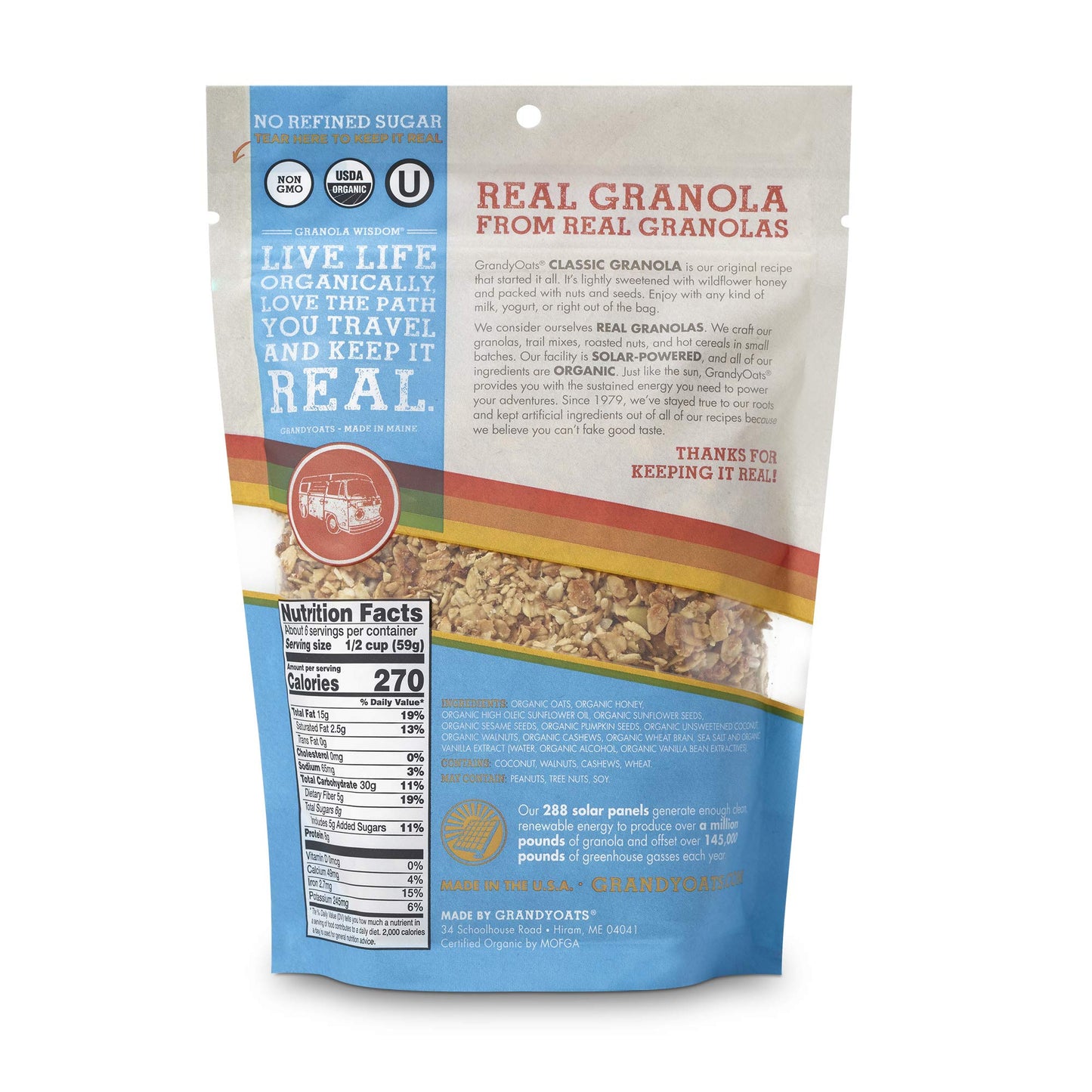Grandy Oats, Granola Classic Organic, 12 Ounce
