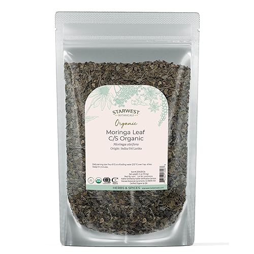 Starwest Botanicals Certified Organic Moringa Oleifera Leaf | Great for Drinks, Teas & Smoothies, 4 Ounce