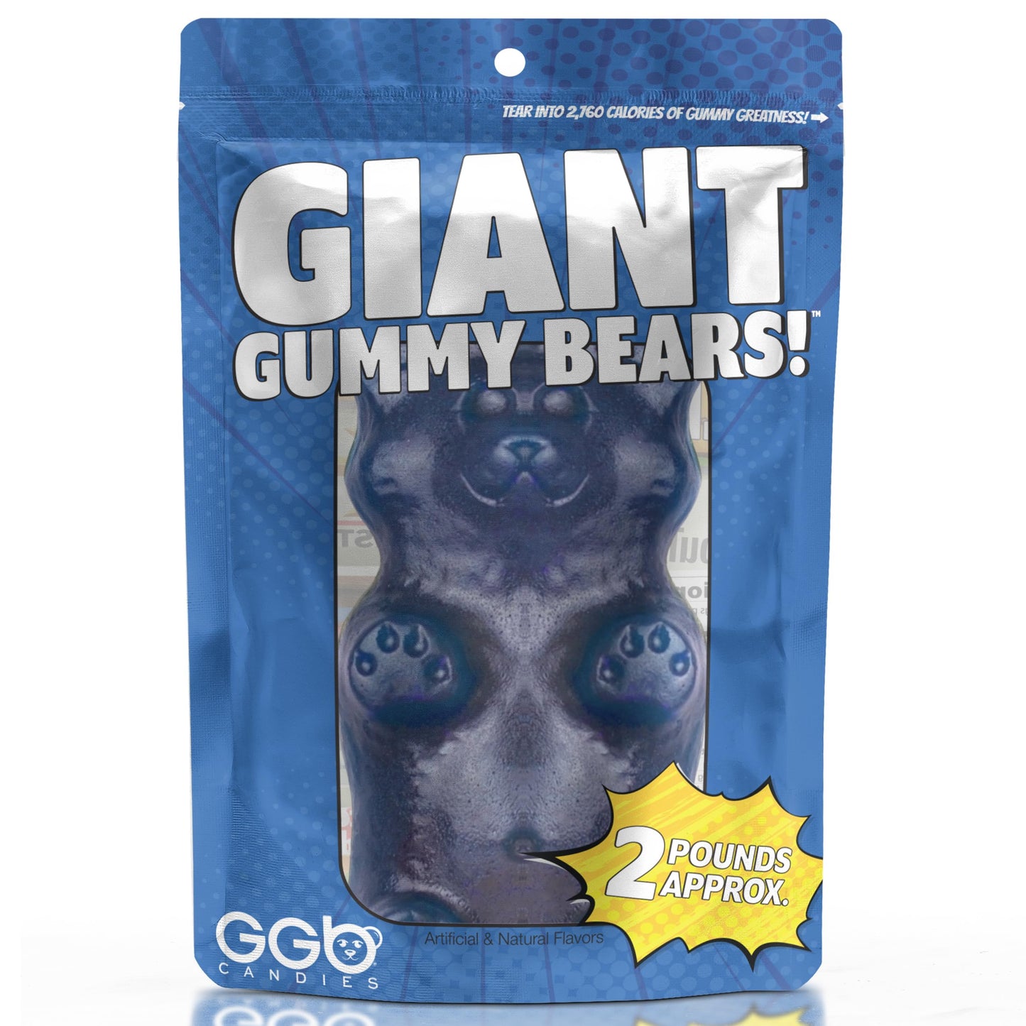 Giant 2LB Gummy Bear (Blue Raspberry)