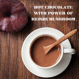 GANOHERB Mushroom Hot Chocolate Mix with Reishi, Mushroom Coffee Alternative Hot Cacao Powder for Energy, Mood and Immune System, Vegan Mushroom