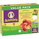Annie's Organic Springtime Fruit Flavored Snacks, Strawberry, Mango Peach, and Watermelon, 22 Ct, 15.4 oz