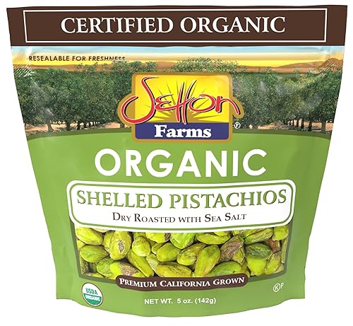 Organic Pistachios Shelled Roasted Salted, 5 Oz. Bag, Kosher