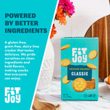 FitJoy Grain Free Crackers in Classic (Salt) Flavor - Round Party Crackers without Gluten, Non-GMO Project Verified - Vegan, Nut Free, Savory Snack