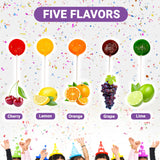 Lollipops Individually Wrapped - 2 Pound (About 75 pcs.) Bulk Suckers for Kids - Classic Lollipops Bulk Flats -5 Assorted Fruit Flavors - Holiday