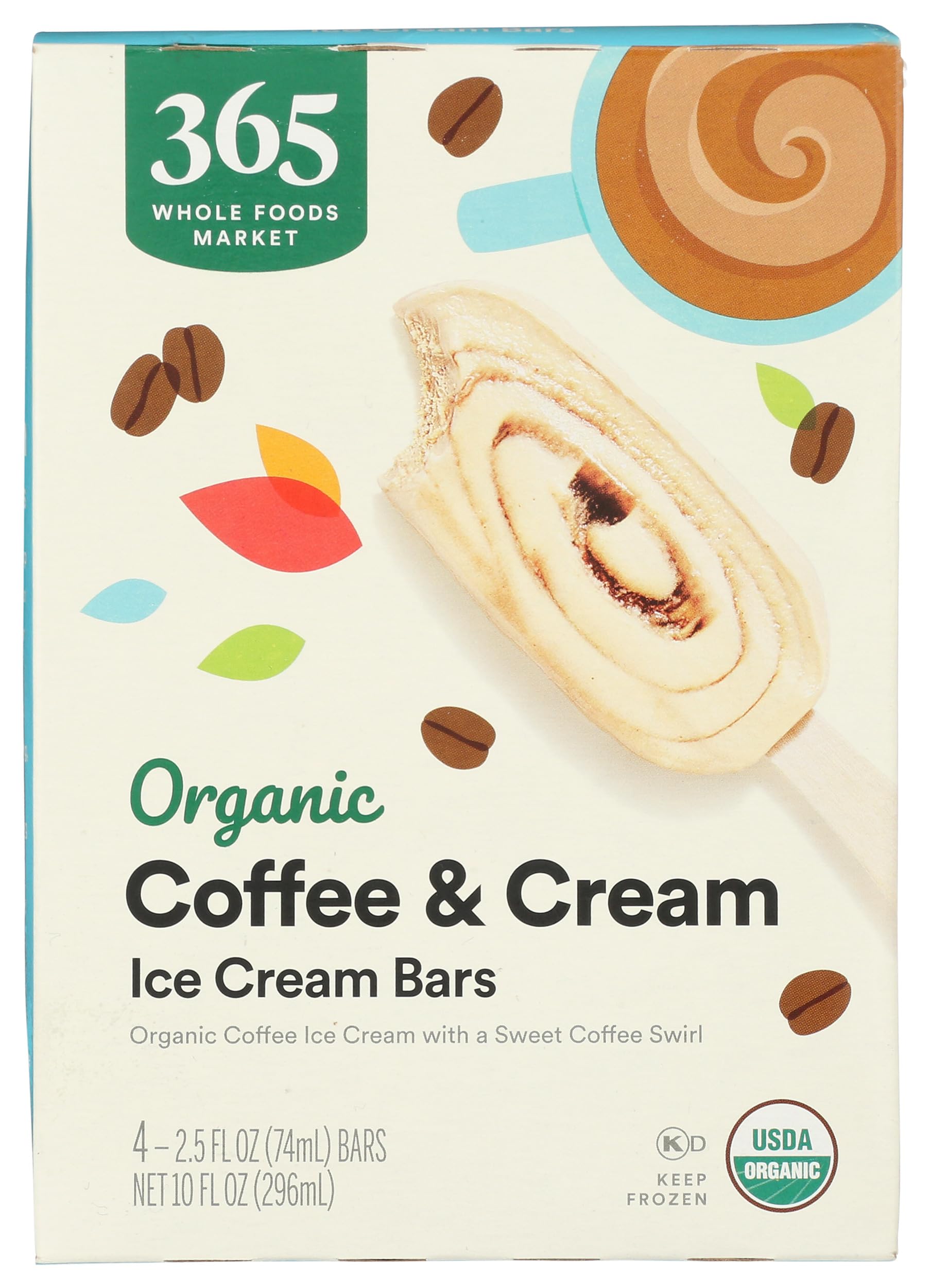 365 by Whole Foods Market Organic Coffee & Cream Ice Cream Bar, 10 FZ