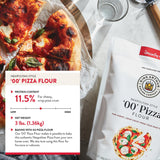 King Arthur 00 Pizza Flour, Non-GMO Project Verified, 100% American Grown Wheat, 3 lb Bag