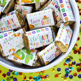 Taco Bout a Baby Fiesta Baby Shower Mini Chocolate Candy Bar Wrapper Labels - Mexican Fiesta Party Favor Stickers - 42 Count
