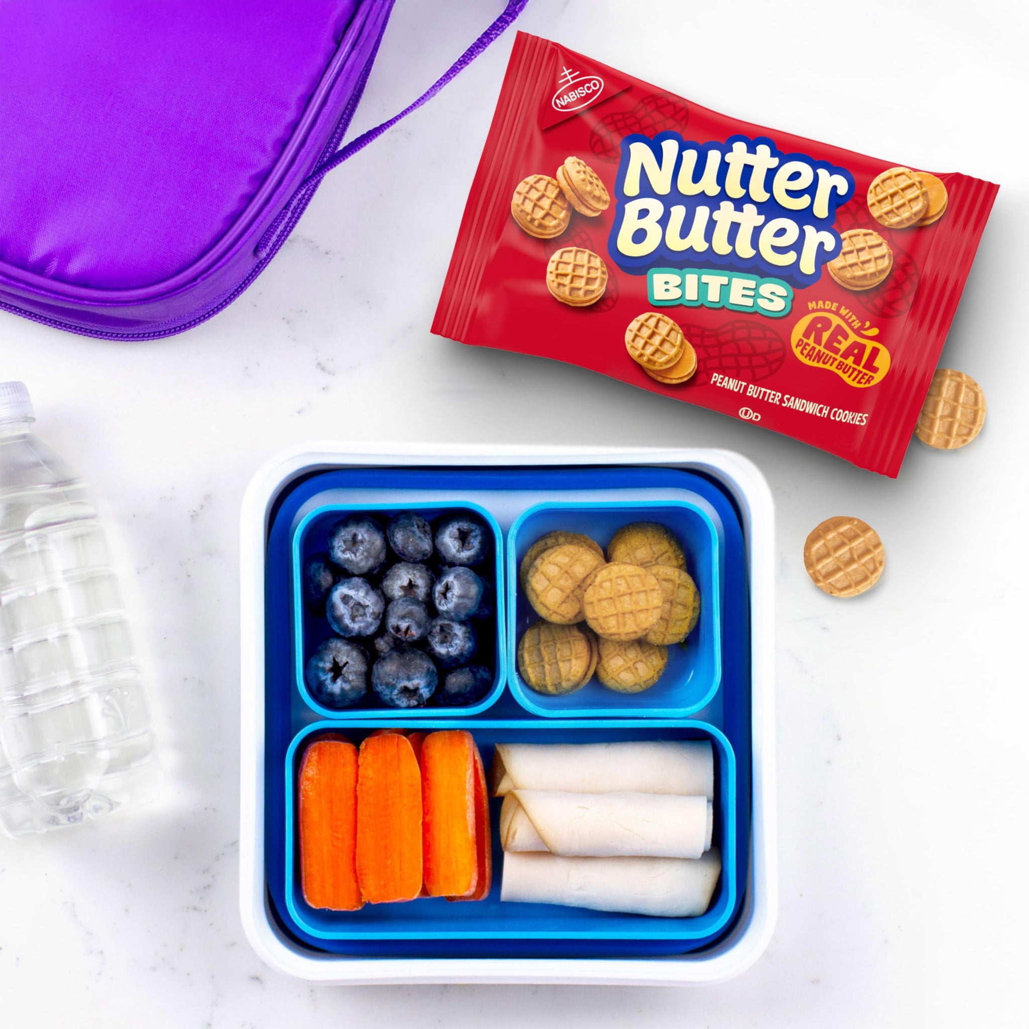 Nutter Butter Bites Peanut Butter Sandwich Cookies, 10 Snack Packs
