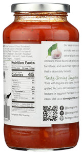 Daves Gourmet Organic Roasted Garlic and Sweet Basil Sauce, 25.5 OZ