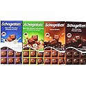 Schogetten German Chocolate Variety Pack Milk Chocolate, Caramel, Dark and Alpine Milk with Hazelnuts. Freshly imported from Europe (Bundle of 4)