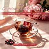 Organic Hibiscus Tea Bags | Caffeine-Free | Rich in Natural Antioxidants | Non-GMO & Vegan | Sourced from Select Hibiscus Flowers for a Vibrant