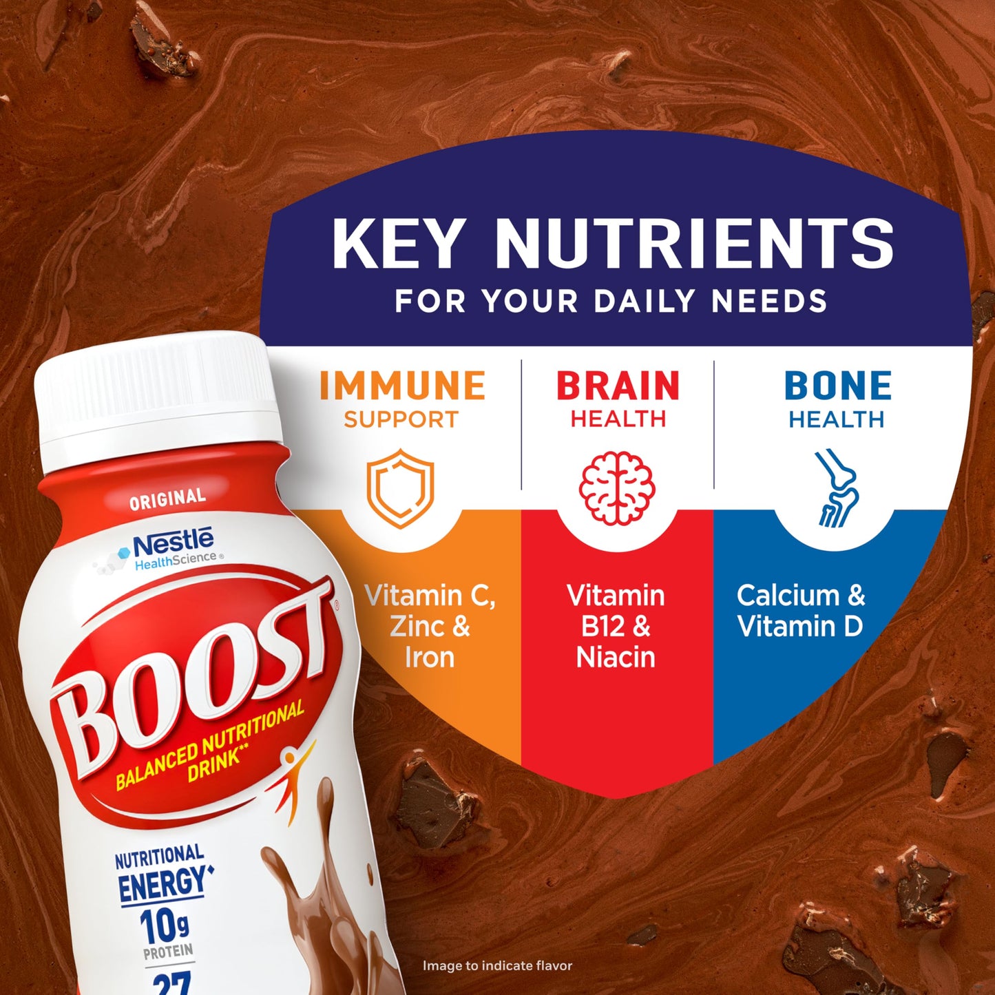 BOOST Original Ready to Drink Balanced Nutritional Drink, Rich Chocolate, 8 FL OZ (Pack of 6)