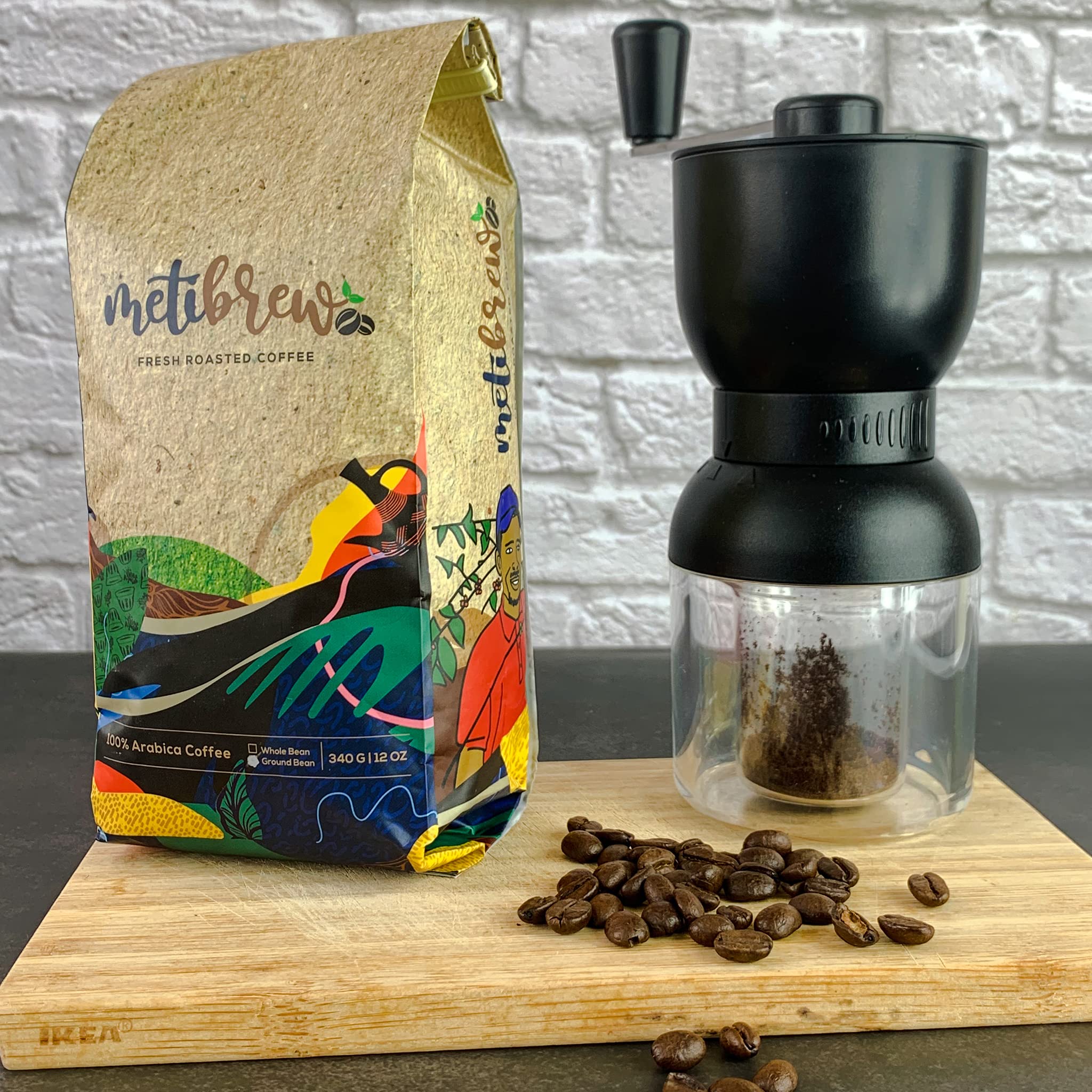 Meti Brew Roasted Coffee Beans (Yirgachefe, One bag)