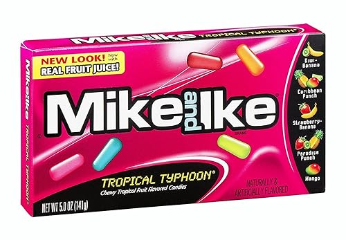 Mike & Ike, Tropical Typhoon Flavored Candies, 5oz Box (Pack of 12)