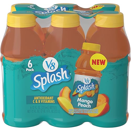 V8 Splash Mango Peach Flavored Beverage, 12 oz. (6 pack)