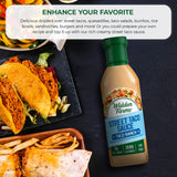 Walden Farms Street Taco Sauce Taco Ranch - Calorie-Free, Gluten-Free, Low Carb, Keto-Friendly, Sugar-Free, Spicy Taco Ranch Flavor, (12 oz Bottle x