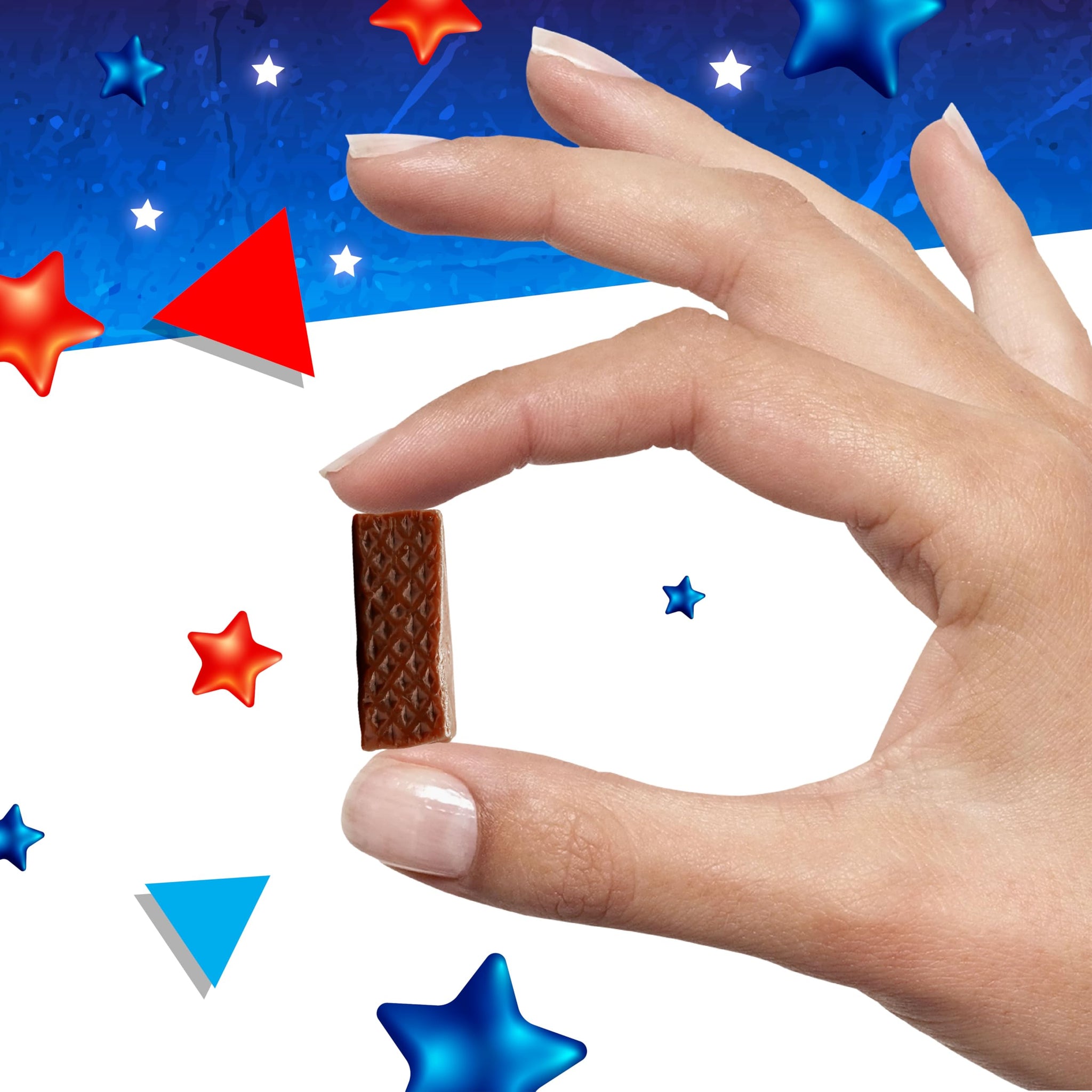 Patriotic Candy Bulk | 2 Pound Bag | Chocolate Flavored Caramels | Red White and Blue Candy for 4th of July Celebrations | Individually Wrapped