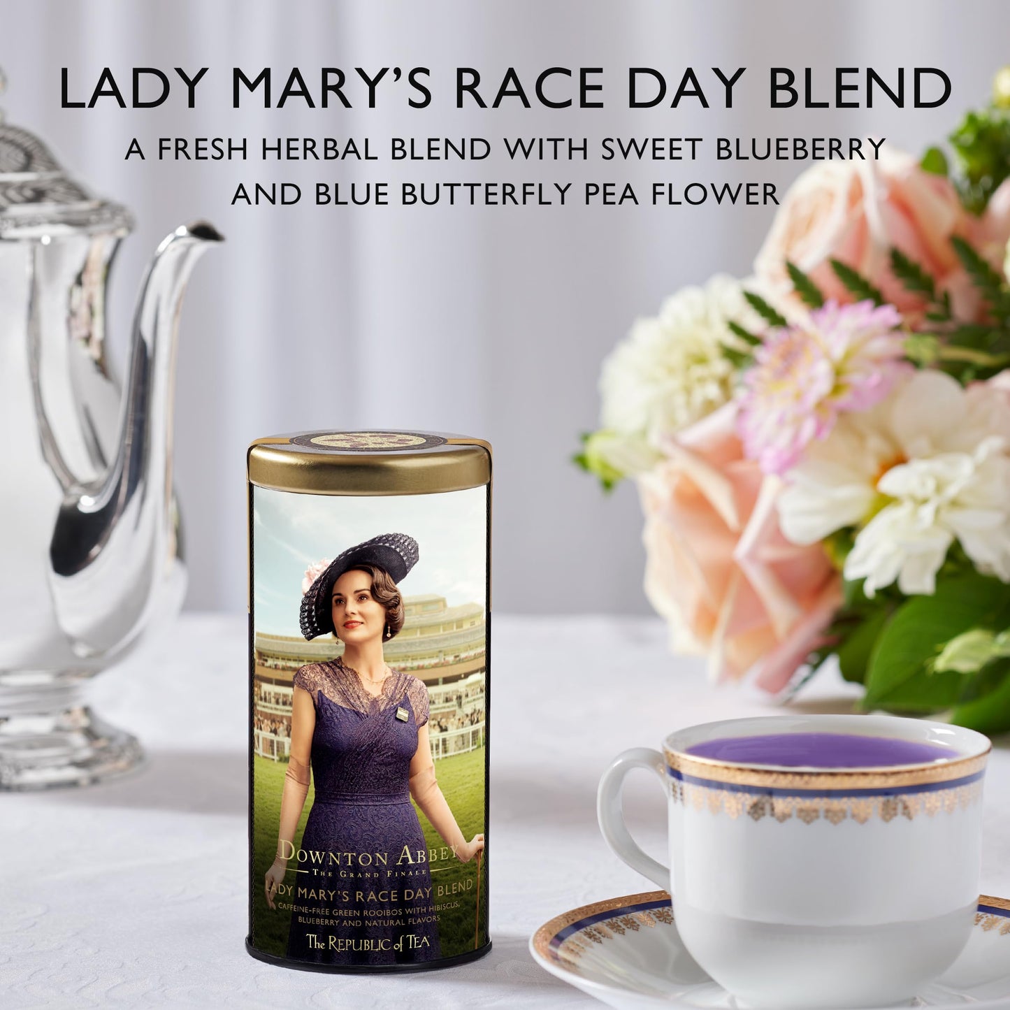The Republic of Tea - Downton Abbey Lady Mary’s Race Day Herbal Tea Blend, 36 Tea Bags