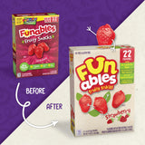 Funables Fruit Snacks, Strawberry Fruit Flavored Snacks, 0.8 Ounce Pouches (22 Count)