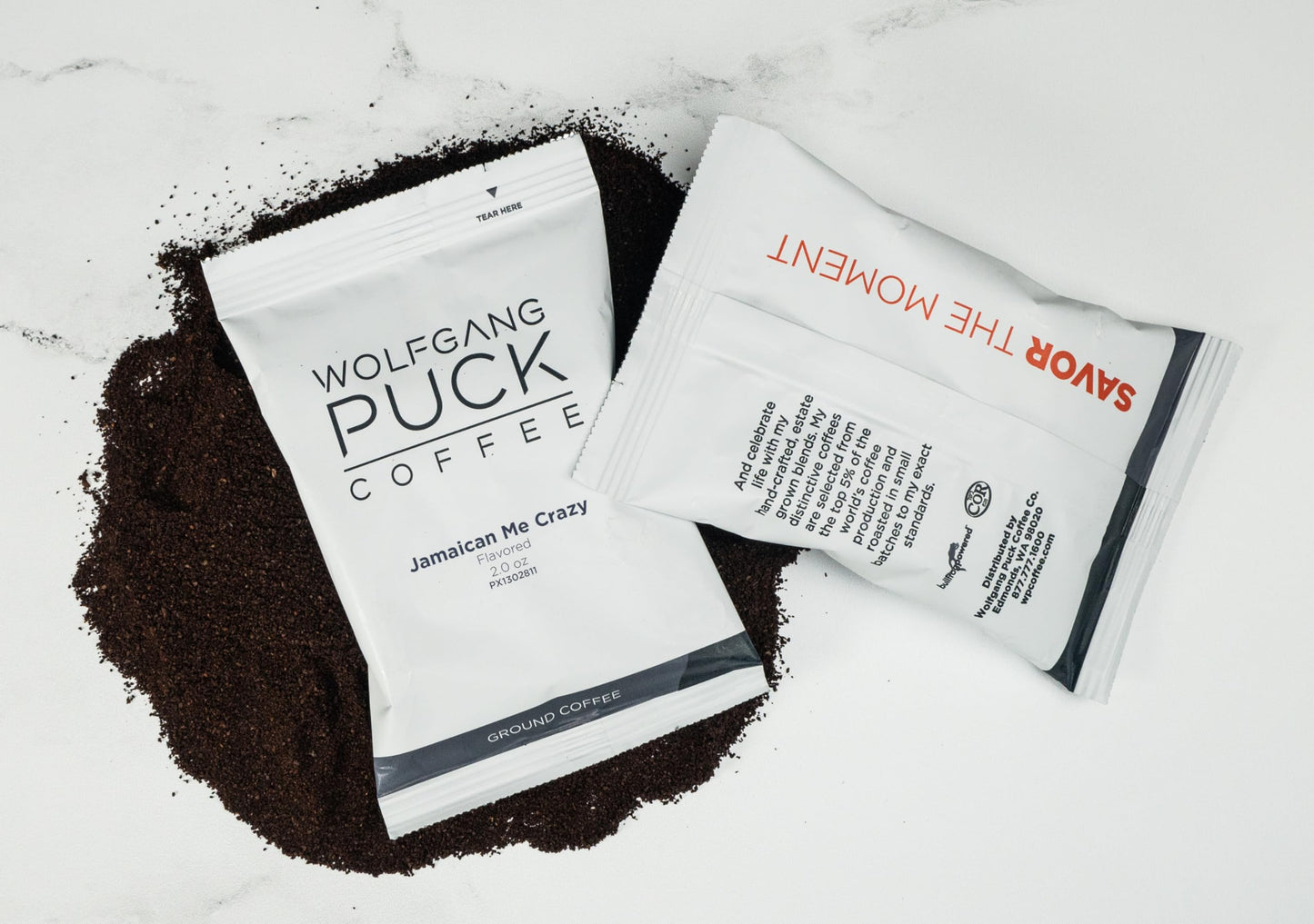 Wolfgang Puck Coffee Ground Flavored Coffee, single Jamaica Me Crazy 2 Ounce (Pack of 18)