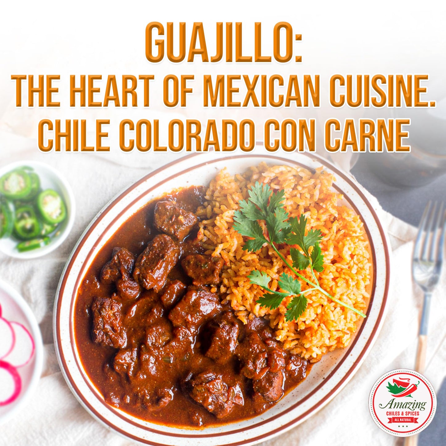 Guajillo Chile Powder Ground (8oz) - Natural and Premium. Great For Chili, Sauces, Stews, Salsa, Meat Rubs, Enchiladas, Mole and Tamales. Tangy