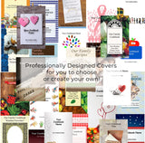 Personalized Cookbook Making Kit Including 1 Printed Cookbook - Fun, Convenient and Easy to Use: Preserves Family Recipes for Future Generations