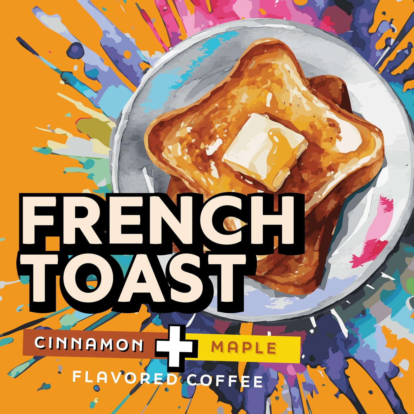 Java Factory French Toast Flavored Ground Coffee Bag - Cinnamon and Maple Brew, Made with 100% Arabica Beans - Flavor Enhanced, 10 Oz