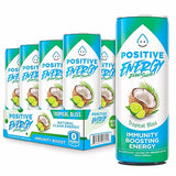 Positive Energy Immunity Boosting Energy Drink, Tropical Bliss, Zero Sugar, Keto Friendly, Gluten Free & Non-GMO, 12 Fluid Ounce (Pack of 12)