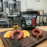 Bearded Butchers Old Fashioned Ring Bologna DIY Kit with Natural Cure - Classic Ring Bologna Flavor - Includes Salt and Pepper, Collagen Casings